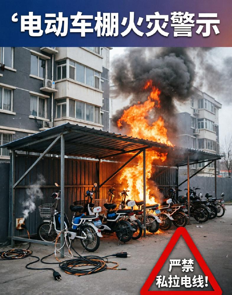 警惕！你身边的电动车棚，可能正隐藏着这些“火”患
